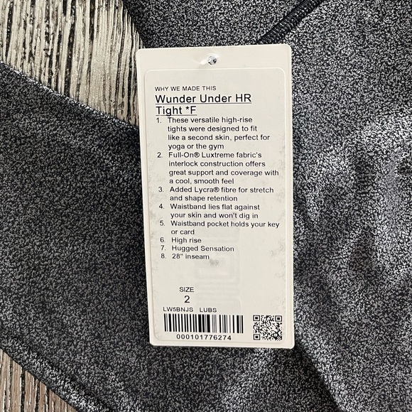 (NWT) Lululemon Wunder Under HR Tight *Foil - Picture 5 of 7